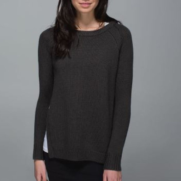 Lululemon Yin to You Sweater Dark Grey Size 6 - Picture 1 of 8